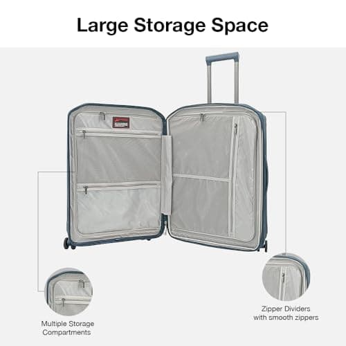 AMERICAN TRAVELLER Richmont 24" Hard Shell Check-in Suitcase, Navy — view 5