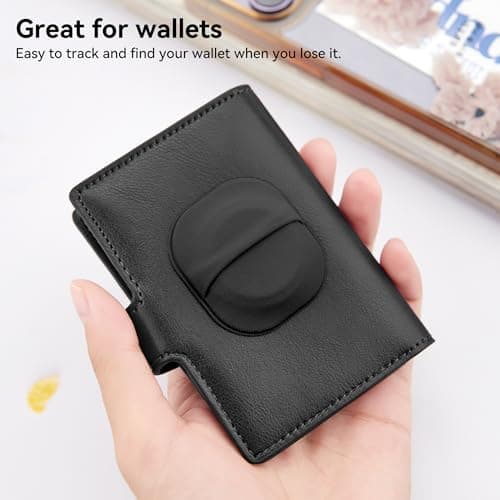 2 Pack for Airtag & Moto Tag Sticker Adhesive Mount, for Airtag Fabric Holder Case with 3M Adhesive Stick on Wallet/TV Remote/Car/Luggage/Bags/Drones, Full Protective Cover for Air Tags, Lightweight — view 4