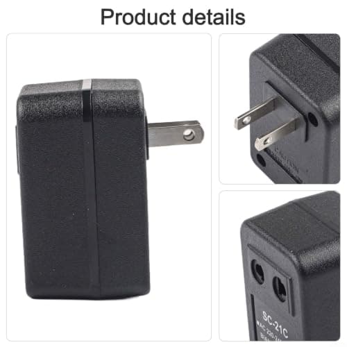 Compact Step Down Transformer 220V to 110V 50W AC Voltage Converter for Travel and US Gadgets — view 4
