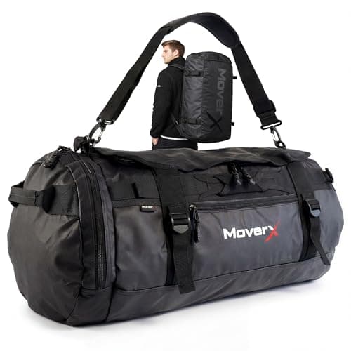 MoverX 90L Hiking Backpack, Gym Bag, Camping Rucksack, Trekking Waterproof Backpack, Holdall Duffle Bag, Travelling Large Rucksack, Festival Sports Outdoor Cycling back pack for Women Men, Black
