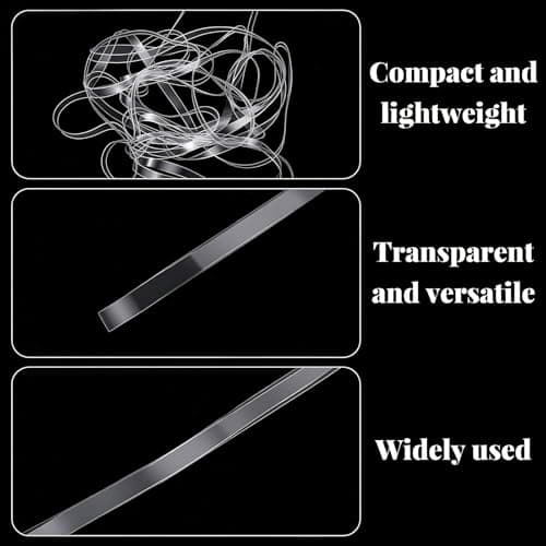 50Pcs Large Clear Rubber Bands, 200x5mm/7.87x0.2in (Folded Perimeter x Width) Big Rubber Bands, Heavy Duty TPU Elastic Band for Garbage Can, Office Supplies, Crafts, Balloon Arch, File Folders — view 3