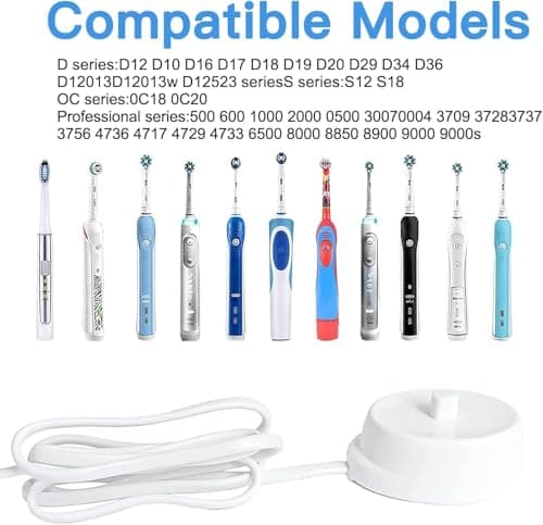 Universal Electric Toothbrush Charger – Compatible with Oral-B, Professional USB Toothbrush Charging Base for Travel & Home — view 4
