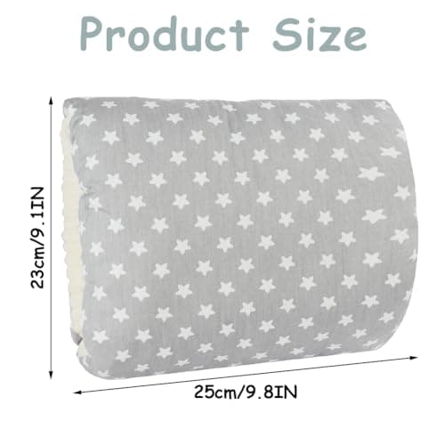 Aolso Cozy Cradle Arm Pillow, Breastfeeding Arm Pillow, Baby Breastfeeding Nursing Pillow, Baby Nursing Head Support Pillow, Breastfeeding and Bottle Feeding Head Support Pillow (Grey Stars) — view 2