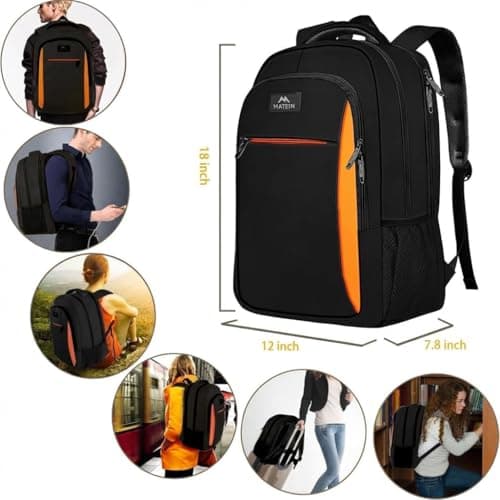 MATEIN Travel Laptop Backpack, Work Bag Lightweight Laptop Bag — view 3