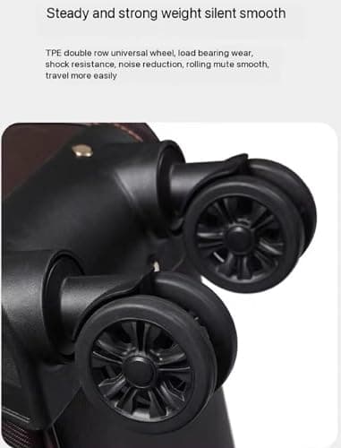 Travel Suitcase Set,Luggage Case Suitcase Professional Travel Trolley Case Set Boarding Box,with Mobile Caster,for Business Men (Brown 18in) — view 3