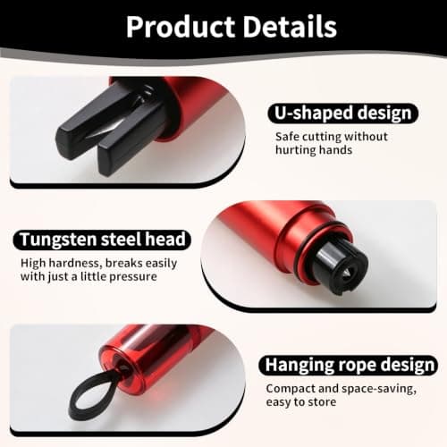 CVMGO 4PCS Car Window Breaker & Seatbelt Cutter Emergency Escape Tool — view 3