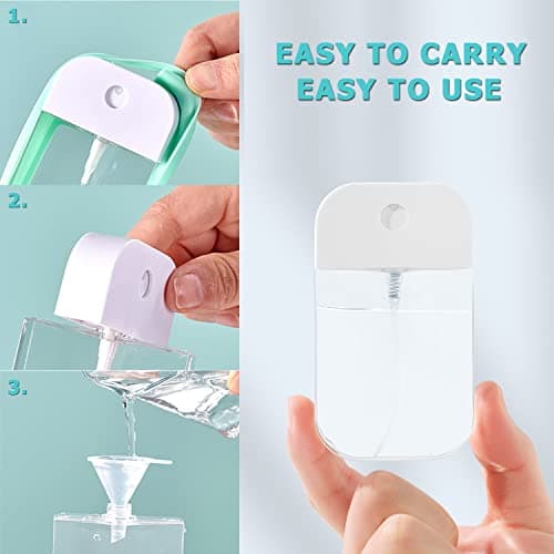 MaehSab 7 Pack Portable Spray Bottles, 38ml Refillable Cosmetic Perfume Bottle, Moisturizing Sprayer Box, Alcohol Hand Sanitizer Empty Bottle for Travelling, Reusable Holder — view 4