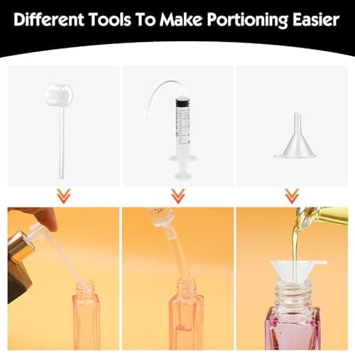 Bohoray 6PCS Perfume Atomiser Refillable, 8ml Clear Glass Perfume Travel Bottle with 5 Distribution Accessories, Travel Perfume Atomiser Refillable for Purse Handbag Pocket Luggage（Navy Blue） — view 6