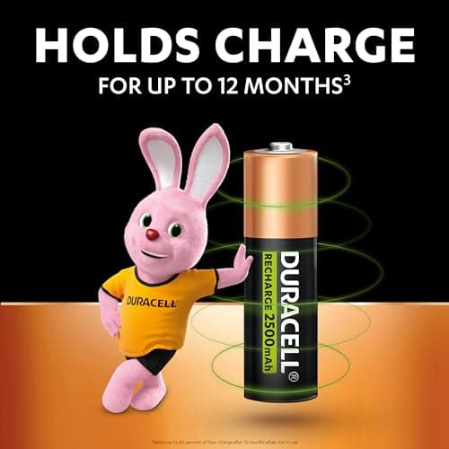 DURACELL AA Rechargeable Batteries (4 Pack) 1.2V, 2500 mAh NiMH — view 5