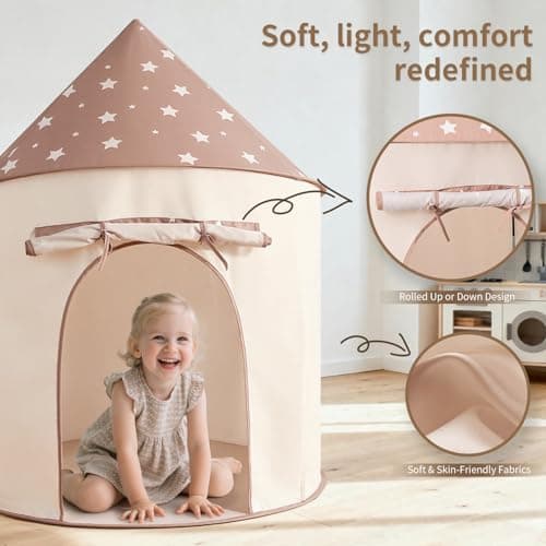 Sumbababy Kids Play Tent with Tunnel: 3-in-1 Pop up Play House Forts Indoor with Ball Pits(Excluding Balls) for Toddlers to Crawl Through with Storage Bag - Baby Toys Playhouse Tent for Birthday Gifts — view 2