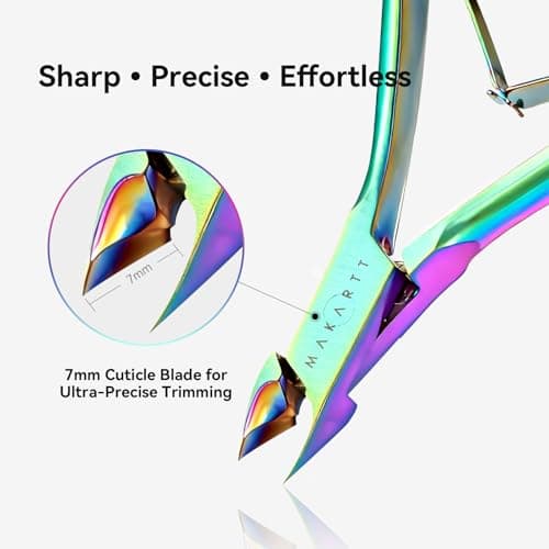 Makartt 2-in-1 Cuticle Remover & Pusher Set Silver 7mm Blade Stainless — view 2