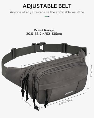 Waterfly Bumbag Large Fanny Pack: Multi-Pockets Bum Bags for Men Women — view 5