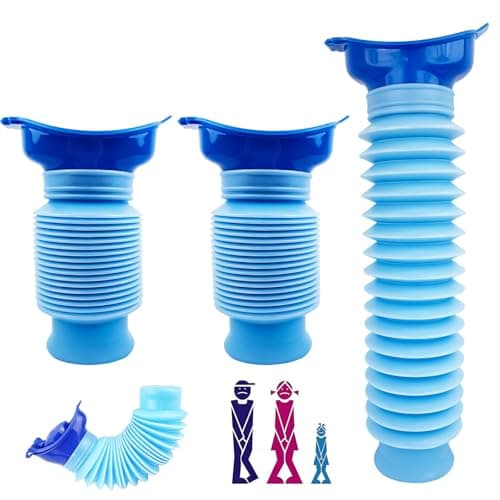 2 Pcs Shrinkable Urinal, 750ml Male Female Portable Mobile Toilet