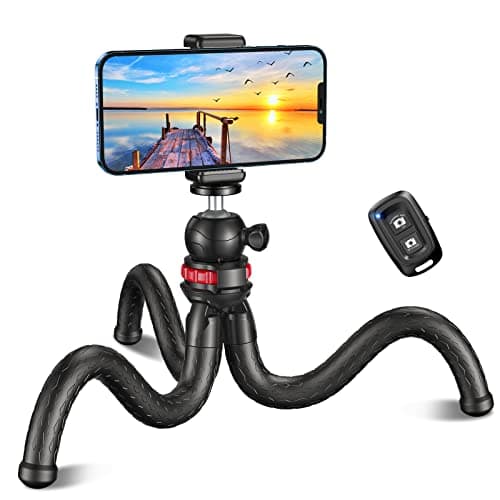 CIRYCASE Phone Tripod, Flexible Tabletop & Travel Tripods, Wireless Remote