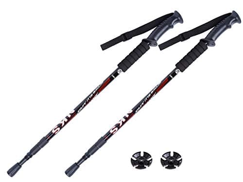 2 X Hikehobby® Antishock With Handle Trekking Walking Hiking Stick Pole (black)