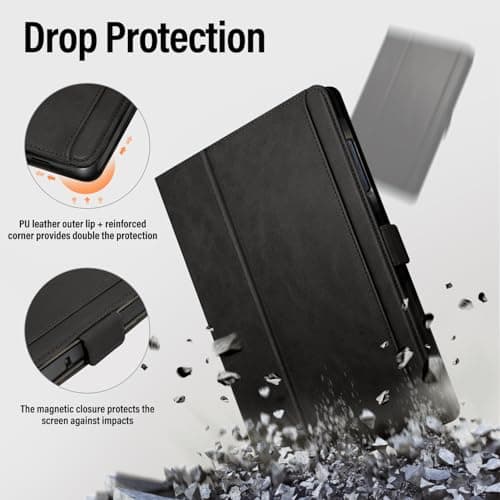 AsileCuir Case for Samsung Galaxy Tab A11+ Plus/A9+ Plus 5G 11", Black — view 6