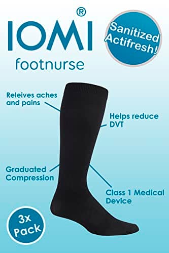 IOMI 3 Pair Mens Flight Graduated Compression Socks for DVT Travel — view 5