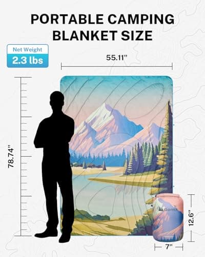 Gonex Camping Blanket, Packable Wearable Puffy Outdoor Blanket Quilt — view 5