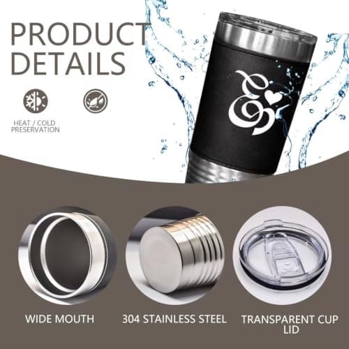 Mocessory Personalised 20oz Leatherette Tumbler Custom Printed Travel Mug — view 3
