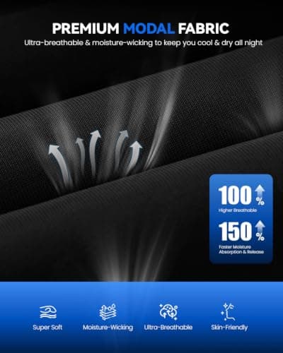 ZHENYEMEI Modal Sleep Mask Headphones w/Removable & Blackout 3D Eye Cups — view 5