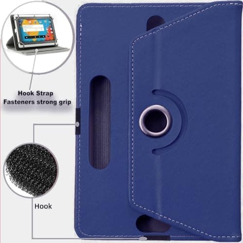 SU 10 inch Tablet Case - Universal Stand Case Folio Cover Magic Leather 360° Rotating Case Fits for ALL 10in Inch & 10.1in Inch Tablets + Stylus Pen (BLUE) — view 2