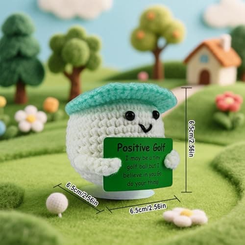 SZMDLX Positive Crochet Golf Ball Pocket Hug Sports Figurine Doll — view 4