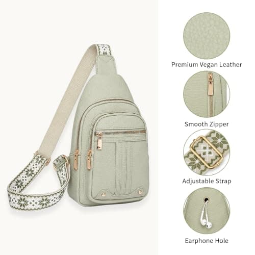 ModaZeal Women Sling Bag Crossbody PU Leather Anti-Theft Chest Bag Daypack — view 5