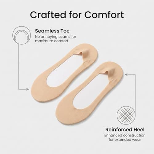 8 Pairs No Show Socks for Women, Invisible Socks for Ballet Trainer Flats — view 6