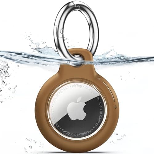 TNSNK for AirTag Holder Keyring, 1 Pack,Brown