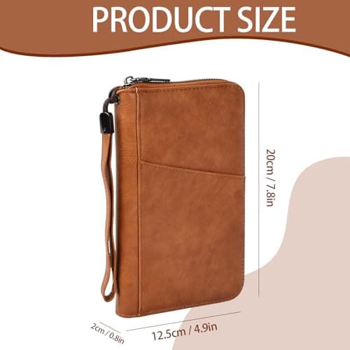 Amexo Travel Wallet Family Passport Holder RFID Blocking Travel Document Organiser Waterproof Holiday Passport Case for ID Card Credit Cards Flight Tickets Money Coins Gifts for Men Women (Black) — view 3