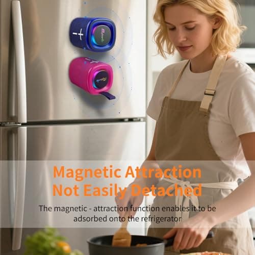 2 in 1 Magnetic Split Bluetooth Speaker, Color Blocking Waterproof Dual Splittable Portable Wireless Speaker 20W Loud Stereo Sound, Bluetooth V5.3, 24H Playtime, True Wireless Stereo for Home Outdoor — view 4