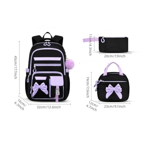 Kids Backpack with Lunch Bag and Pencil Case Lightweight Casual Daypack,3-in-1 Set | Lightweight & Durable | Spacious Main Compartment | Comfortable Padded Straps | Ideal for School & Outdoor — view 5
