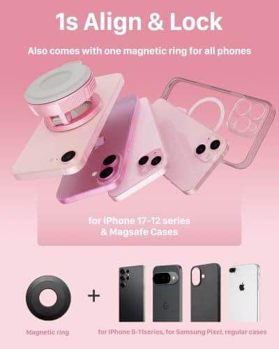 YOSH for MagSafe Car Mount, Magnetic Phone Holder for Cars, Pink — view 6