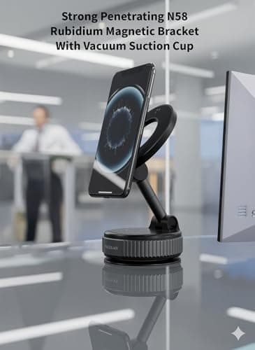 GrippyGo Upgraded Universal Car Phone Mount 360° Rotating Dashboard and Windscreen Mount Magnetic Vacuum Suction Compatible with Samsung Google Pixel iPhone 17 16 15 14 13 12 Pro/Pro Max — view 4