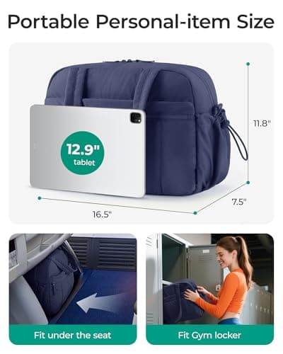 BAGSMART 24L Womens Gym Travel Bag, Weekend Overnight Cabin Bag, Wet Pocket — view 3