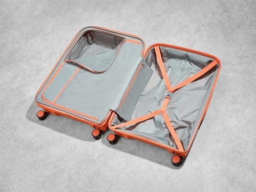 Rock Tulum Set of 3 Expandable Hard Shell Suitcases - Peach — view 4