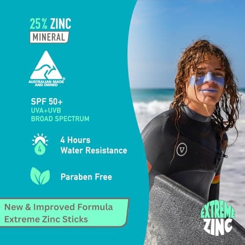 Sun Zapper Zinc Stick - Blue Colour Sunblock Stick SPF50+ Zinc Oxide Face Mineral Sun Cream Made in Australia — view 3