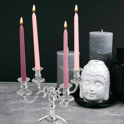 Abaodam Long Pole Design Candle Romantic Scented Candle 4Pcs Nordic Soft Gradient Color Paraffin Wax for Romantic Day Dinner Wedding Party Decoration — view 6