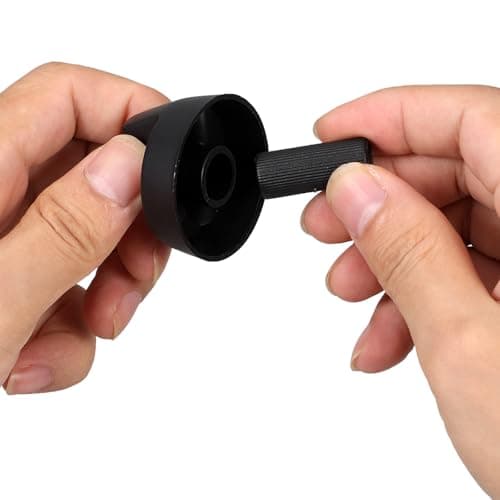 Black Universal Oven Stove Control Knobs with 5 Adapters, Abs — view 3