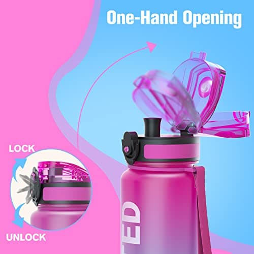 Sahara Sailor Water Bottle 1L, Leakproof Tritan Bottle with Time Marker — view 3