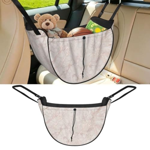 Alliya Rose Gold Marble Car Seat Organizer Miscellaneous Sorting Bag Seat Backrest Bag