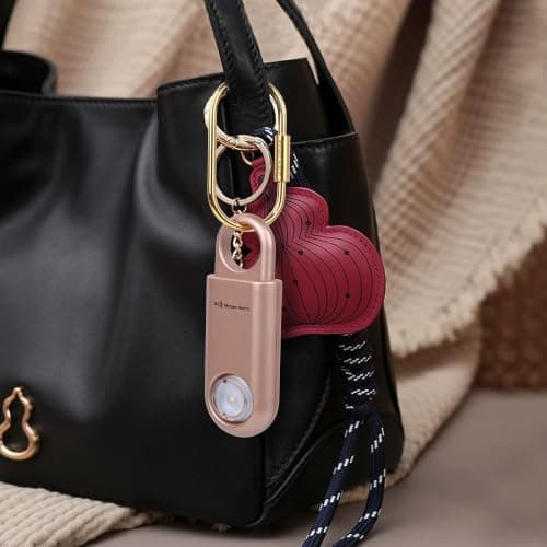 130db Personal Safety Alarm with Ultra Bright Strobe Light. Rose Gold — view 2