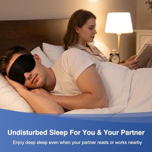 SAUNORCH 3D Contoured Sleep Mask, 100% Blackout Eye Mask for Sleeping — view 4
