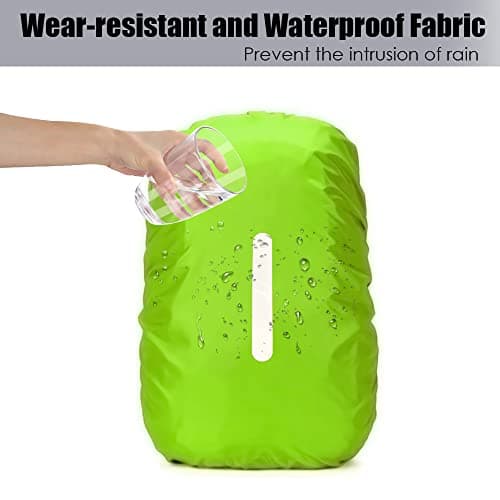 LICQIC Waterproof Rain Cover for Backpack, M (40-50L), Green — view 3