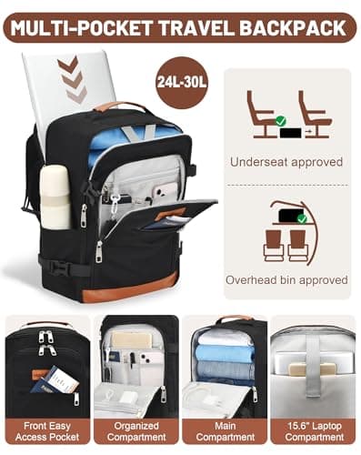 MOCOCITO Ryanair Cabin bags 40x30x20 Travel Backpack 40x30x20 Cabin Bag Carry On Weekend Trips & Air Tryanair Under Seat Backpack for Travelling Suitable for Ryanair, Wizz Air, Easyjet, Vueling — view 5