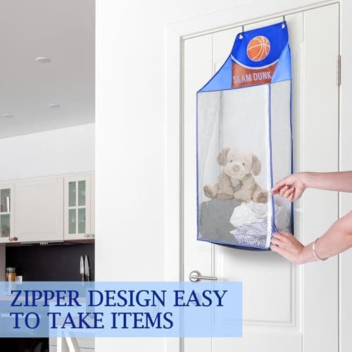 SYVOFOX 2 Pack Hanging Basketball Laundry Baskets，Over Door Washing Bags — view 5
