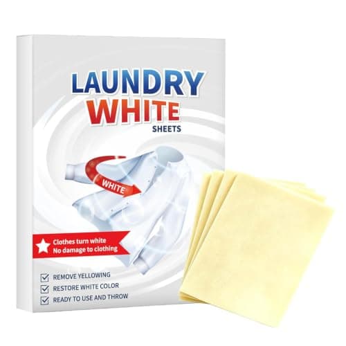 Laundry Soap Sheets, Yellow Buildup Remover, Fabric Brightener, 10 Pieces