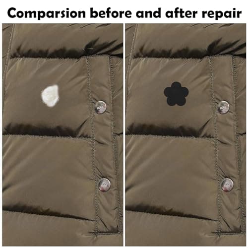 Giantree 2 Sheets Nylon Self-Adhesive Fabric Patches, Down Jackets Repair Set Waterproof Repair Tape Made of Nylon Repair Patch for Tents Down Jacket Sleeping Bag Bag Camping 20 cm × 15 cm — view 4
