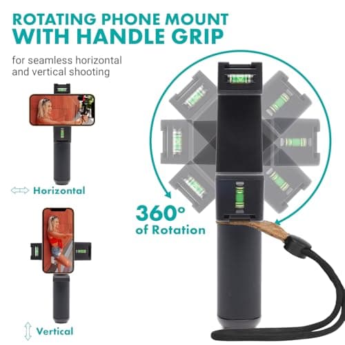 Movo iVlogger-PRO Vlogging Kit for iPhone/Android - YouTube Starter Kit for Content Creators - Accessories: Phone Tripod, Phone Mount, RGB Light and VXR10 Shotgun Mic — view 5