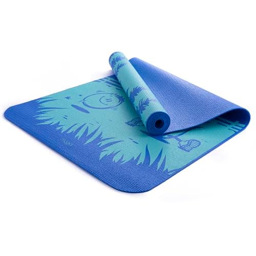 Myga Silk Print Kids Yoga Mat - Non-Slip for Children's Exercise, Fitness, Yoga & Mindfulness - Lightweight, Non-Toxic & Easy Clean Play Mat for Girls & Boys - Third Eye Frenzy — view 5